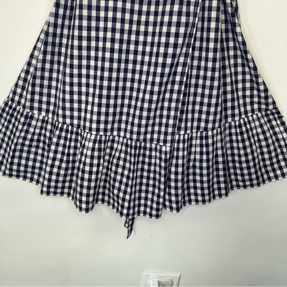 Draper James Gingham Wrap Dress - Navy and White size 8 - Picture 4 of 10